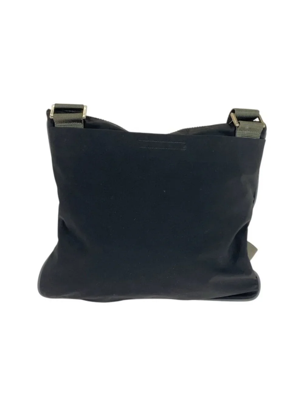 Prada Sports Black Khaki Silver Nylon Shoulder Bag Pochette